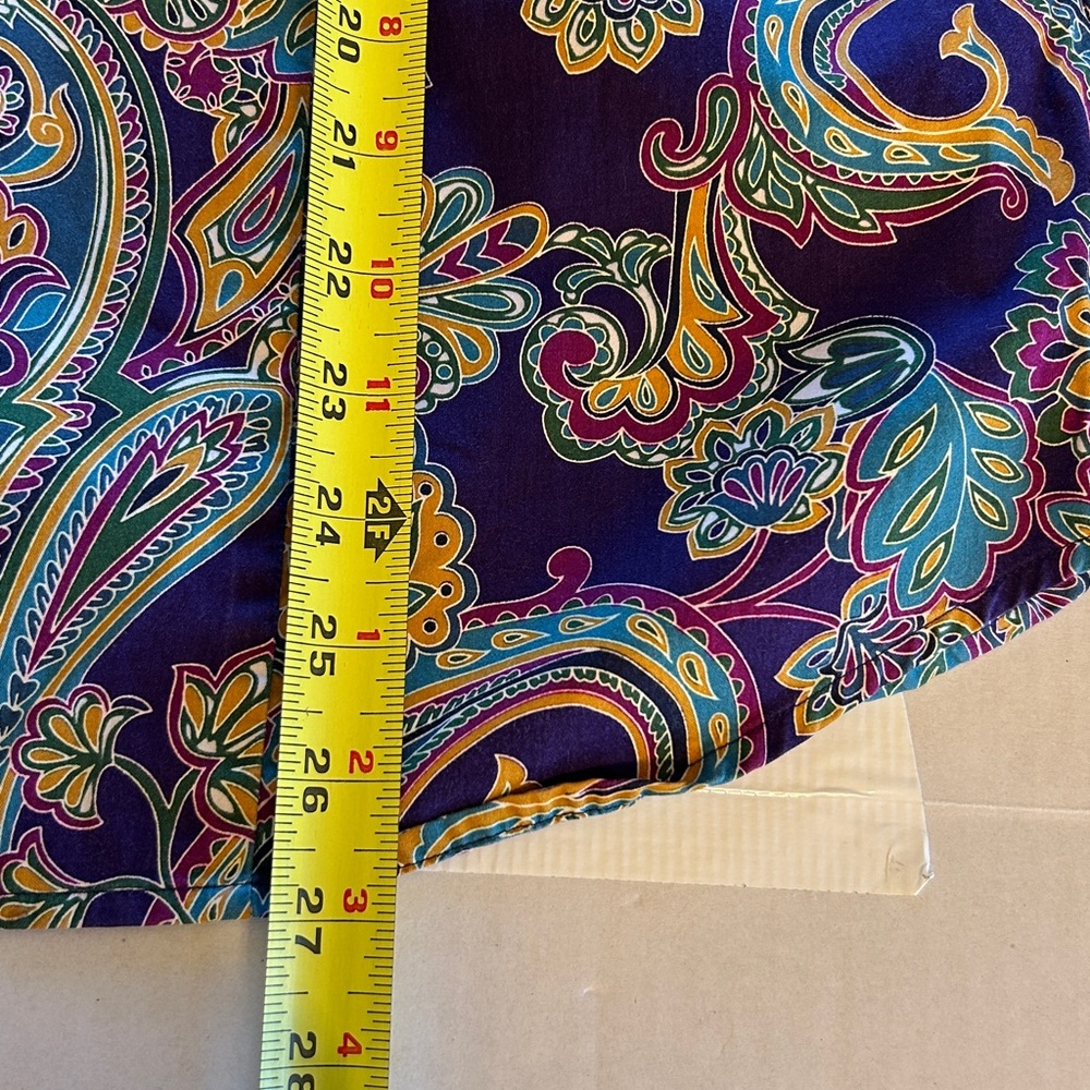 Jones New York Signature Purple Paisley Button Up Long-sleeve Career Top Sz 2X| - Picture 11 of 12